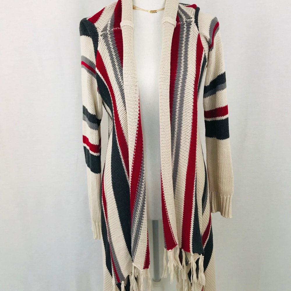 Cardigan, waterfall front knit sweater